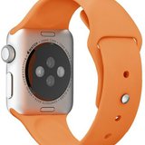 Curea iUni compatibila cu Apple Watch 1/2/3/4/5/6/7, 38mm, Silicon, Orange